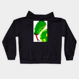 Emerald Tree Boa Kids Hoodie